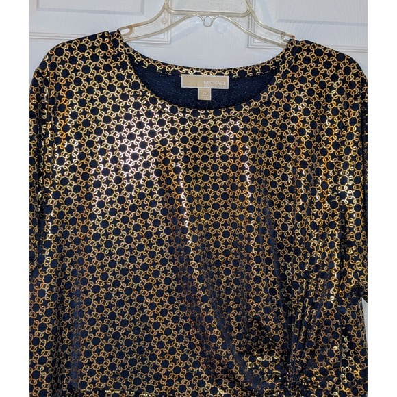 Michael Kors Metallic Twist Front Dress Party Cocktail Plus Size 2X‎ NWT $135 - Picture 6 of 11